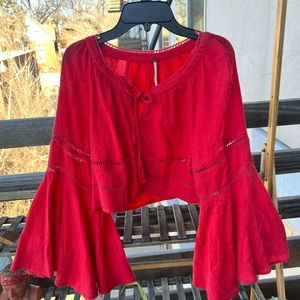 Red Free People Crop